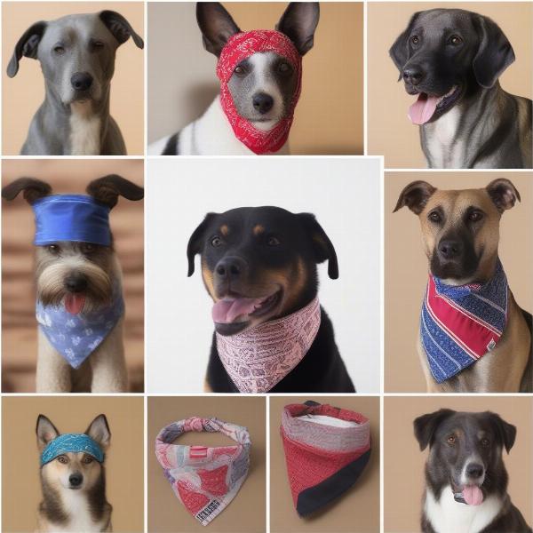 Different Dog Bandana Sizes and Materials