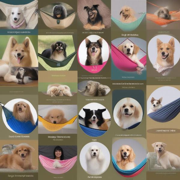 Different Dog Breeds in Grooming Hammocks