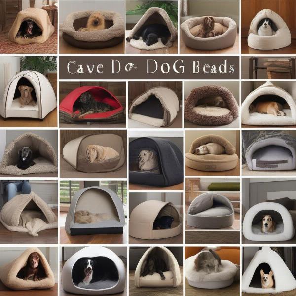 Different types of cave dog beds for large breeds