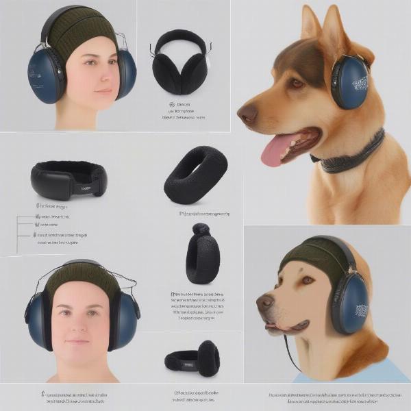 Different types of dog earmuffs