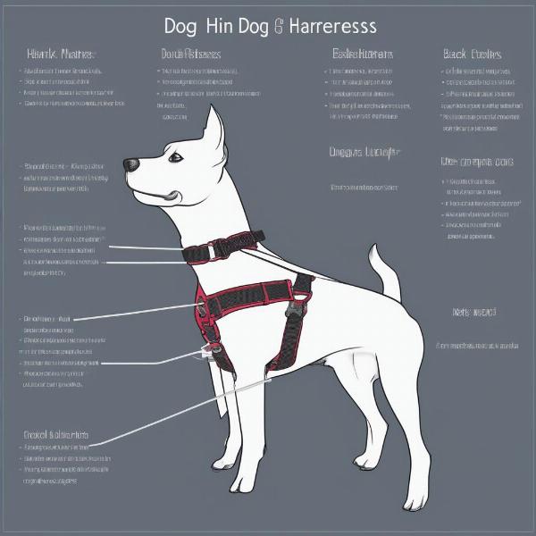 Different types of dog harnesses