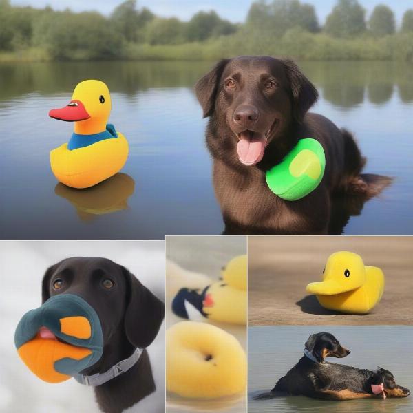 Different types of mallard duck dog toys for various play styles