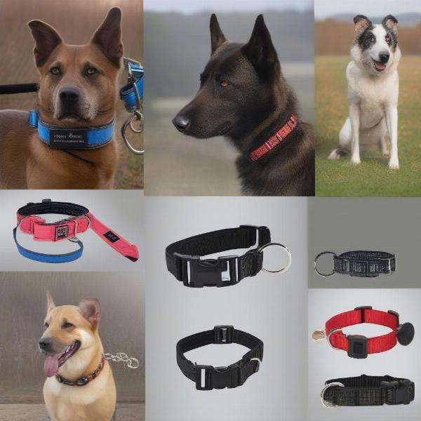 Various Dog Collars and Harnesses