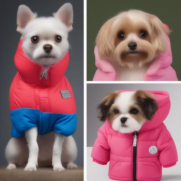 Different types of small dog winter coats