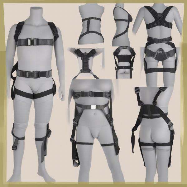 Different types of rear support harnesses for various dog needs