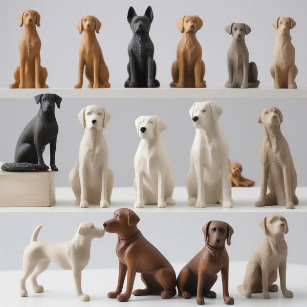 Different Willow Tree Dog Figurines