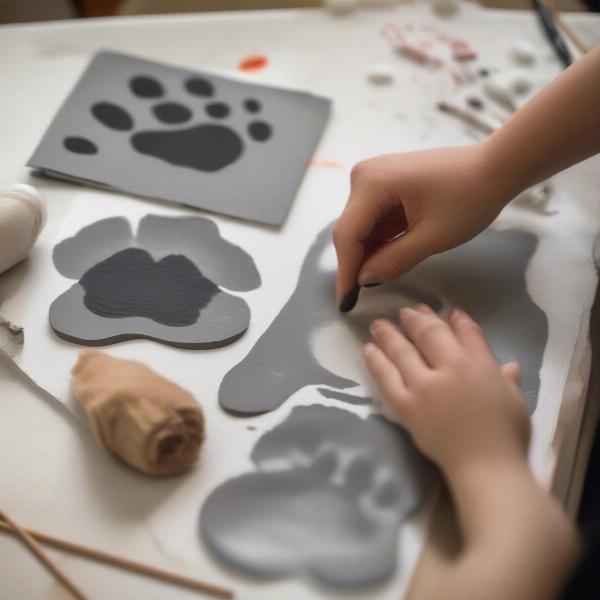 DIY Dog Paw Print Art