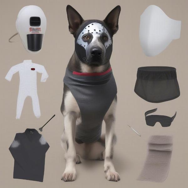 DIY Jason Voorhees Dog Costume