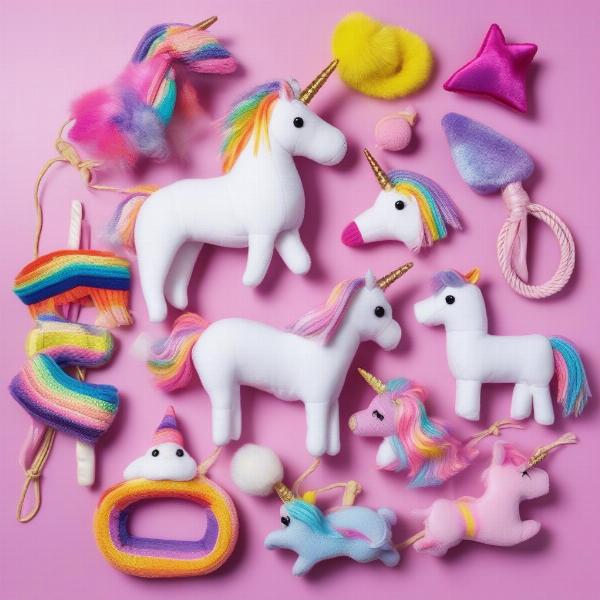 Unicorn toys for dogs