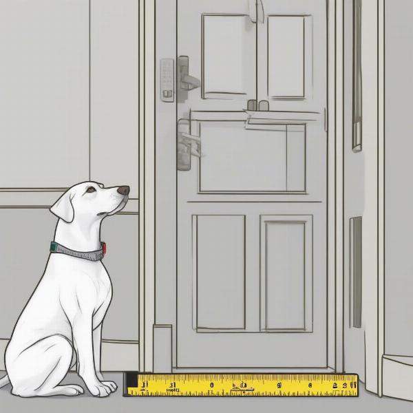 Measuring your dog for a dog door