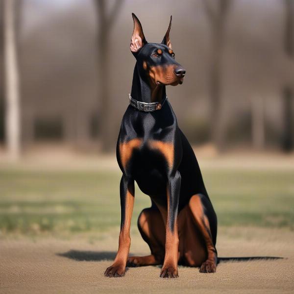 Proud Doberman Female Standing