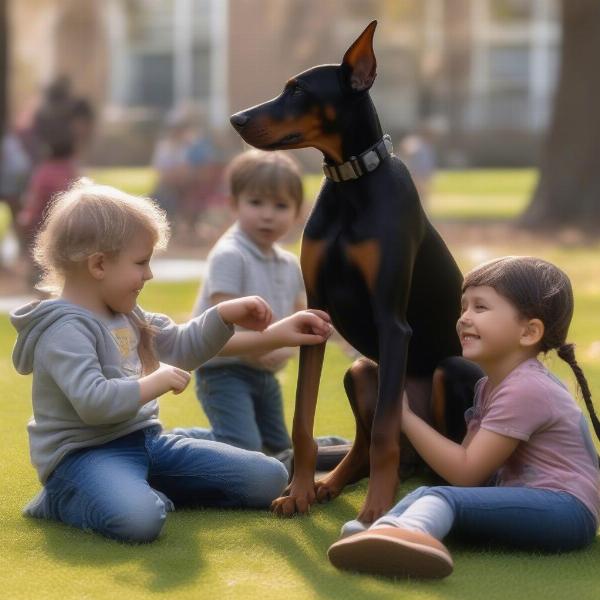 Doberman puppy socialization