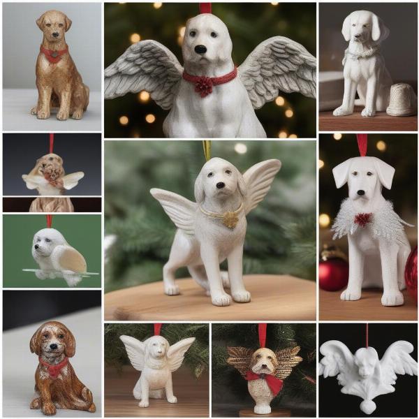 Different Materials of Dog Angel Tree Toppers