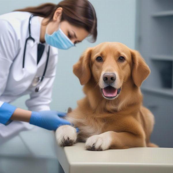 Dog at the Vet