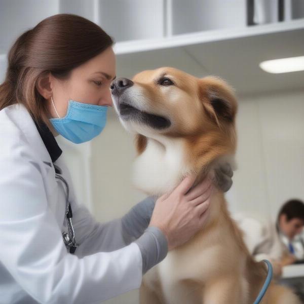 Dog at the Vet Clinic