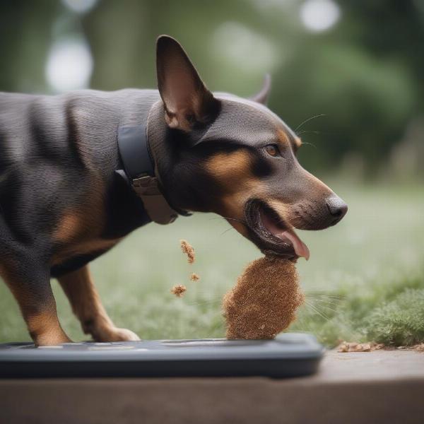 Dog Carefully Avoiding Rat Bait