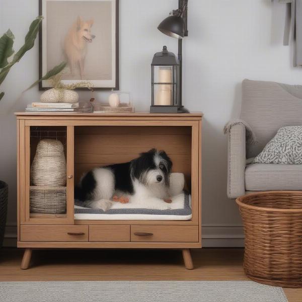 Accessorizing a dog bed sideboard