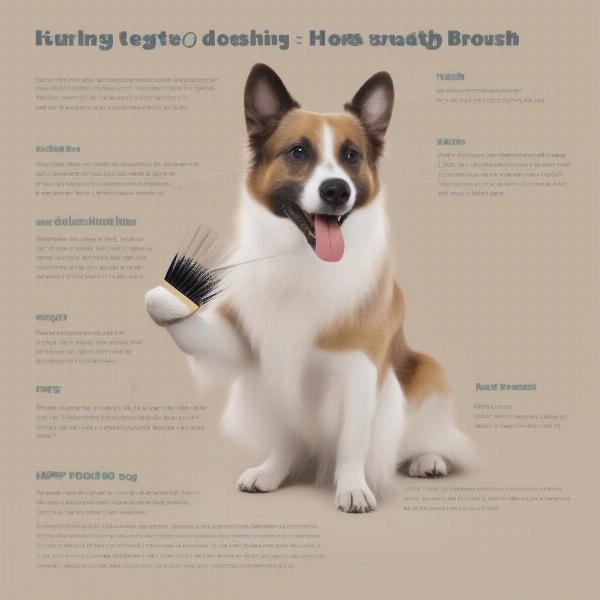 Dog Being Brushed