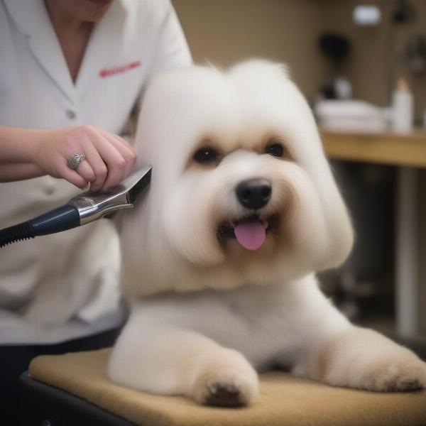 Dog Being Groomed at Worksop Groomers