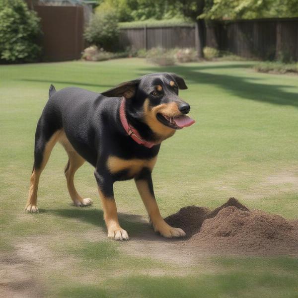 Dog being redirected from unwanted behavior