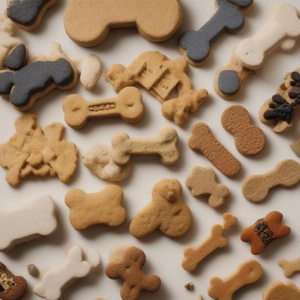 Various dog biscuits available in the UK market