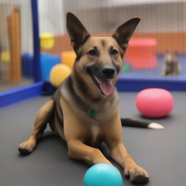 Happy Dog Enjoying Their Stay at a Dog Boarding Facility in Athens