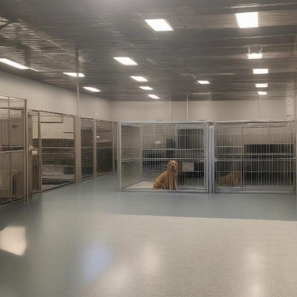 Comfortable and clean kennel at a dog boarding facility in Essex