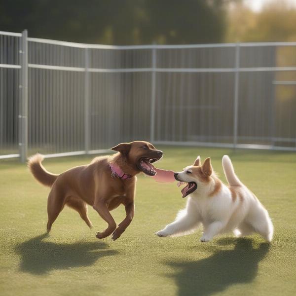 Dog Playtime at Fairfax Boarding Facility