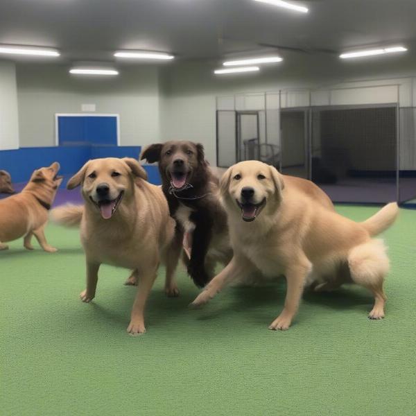 Dog Playtime at Hastings Boarding Facility