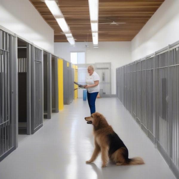 Clean dog boarding facility in Lima, Ohio