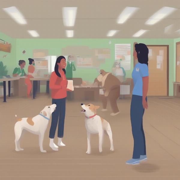 Meeting the Staff at a Dog Boarding Facility