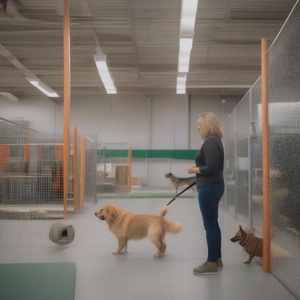 Touring a dog boarding facility for special needs dogs