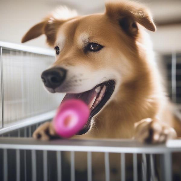 Happy dog at a dog boarding facility in Waxahachie