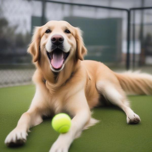 Dog enjoying their stay at a Whitby dog boarding facility