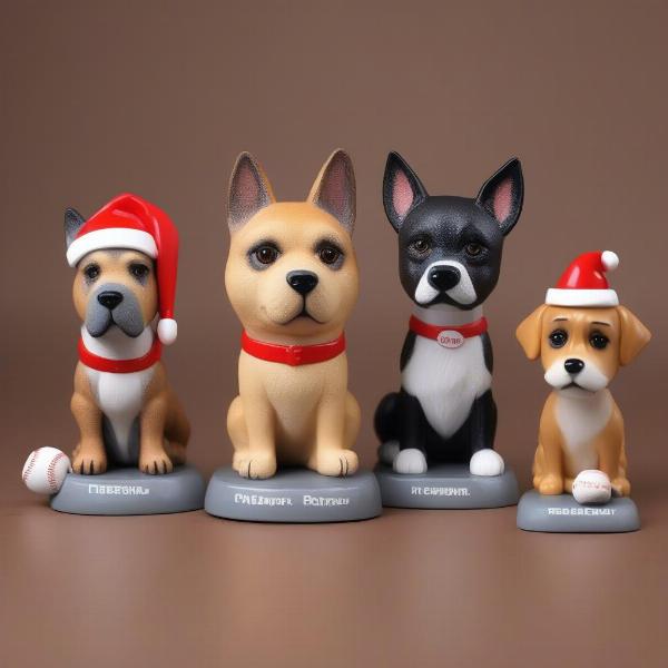 Different styles of personalized dog bobbleheads