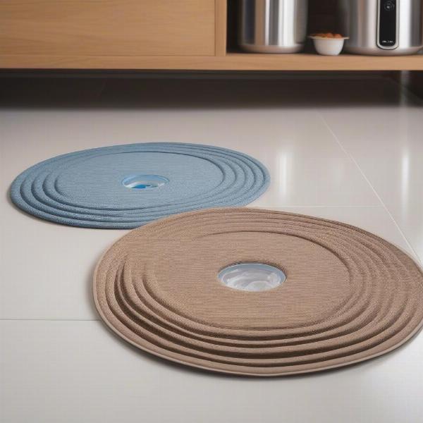 Dog bowl mat keeping floors clean from water spills