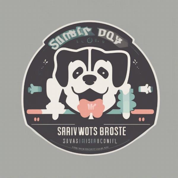 Dog Business Logo with Dog Bone SVG