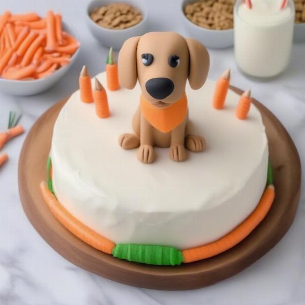 Dog Cake Frosting and Decorations