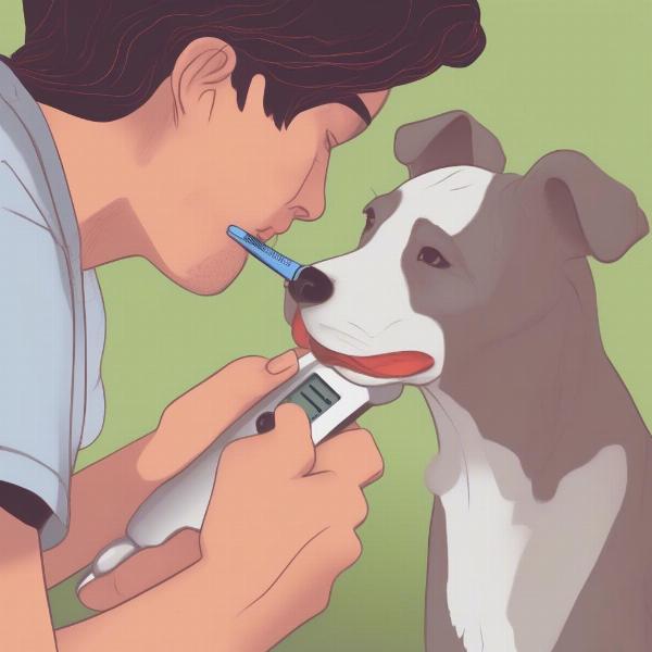 Checking a Dog's Temperature