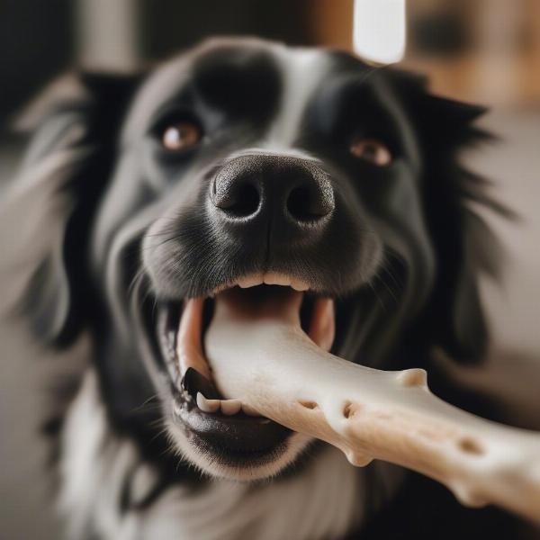 Dog Chewing on a Bone: Benefits of Chewing