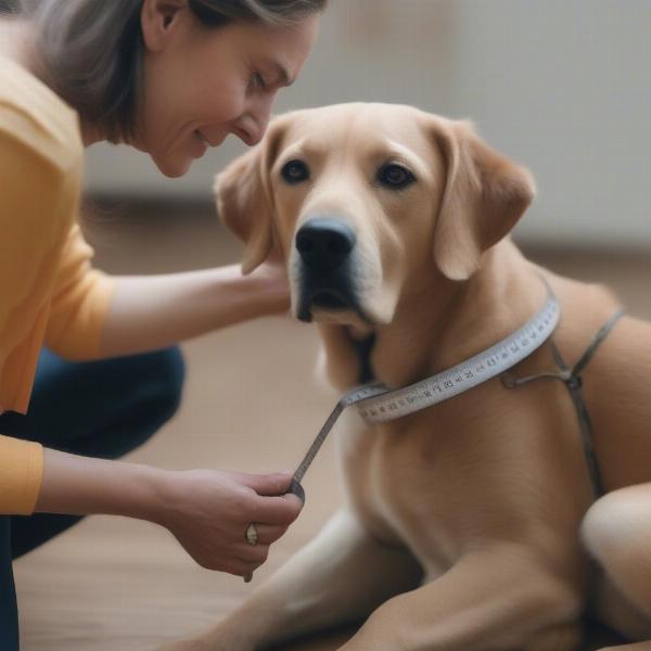 Measuring a Dog for a Collar