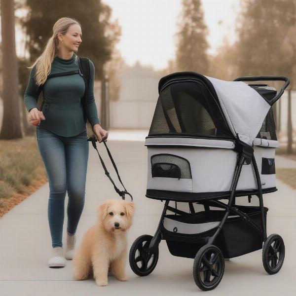 Dog Comfortable in Tavo Stroller