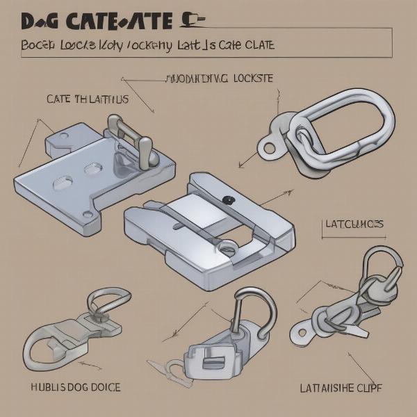 Different types of dog crate locks for various dog crates