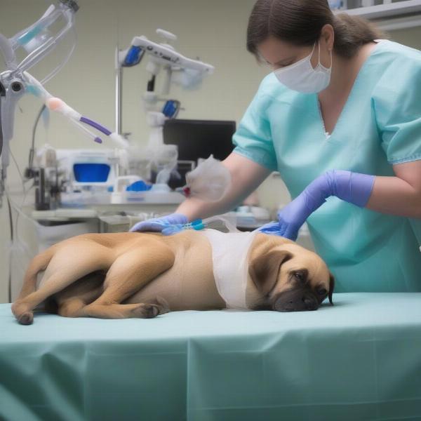 Dog Cystotomy Surgery