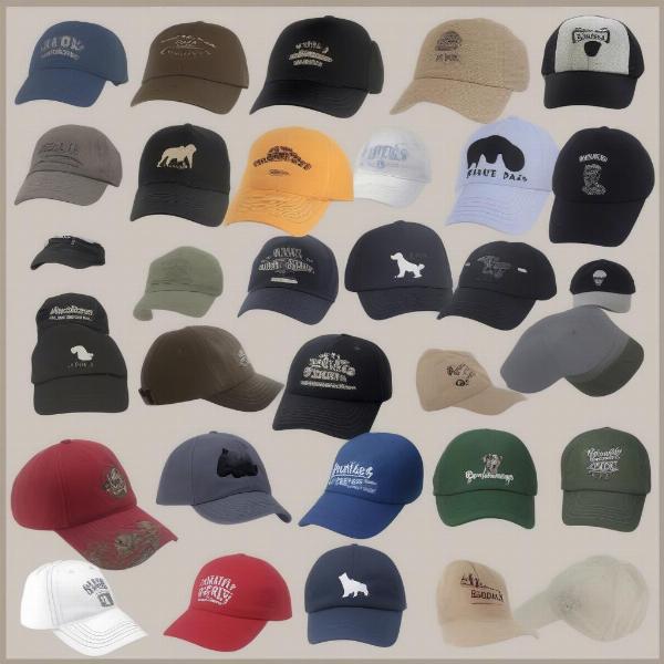 Different styles of dog dad hats