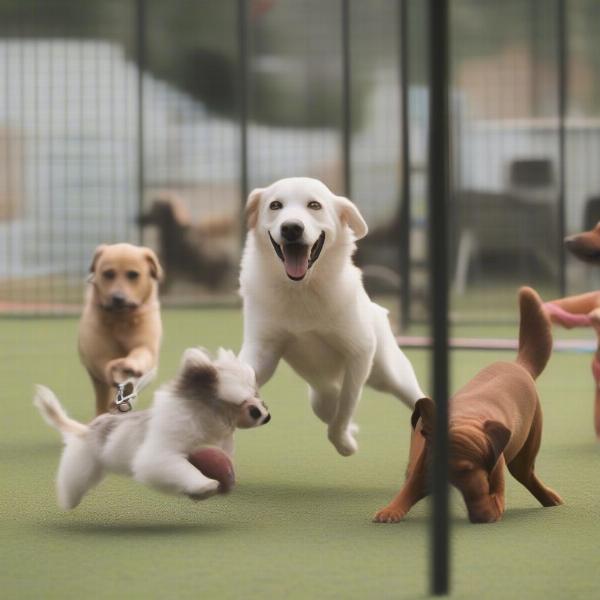 Dogs Enjoying Playtime at a Cape Coral Dog Daycare