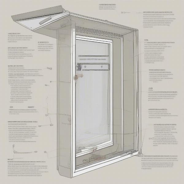 Diagram of Dog Door Parts