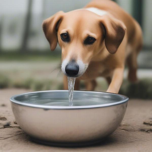 Dog Drinking Water