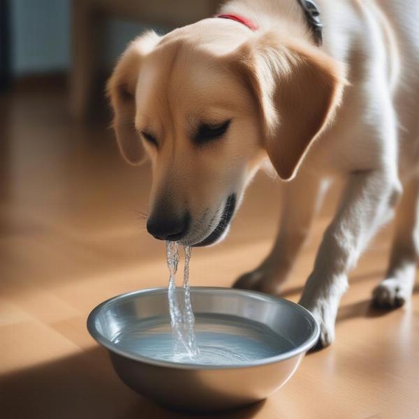 Dog Drinking Water