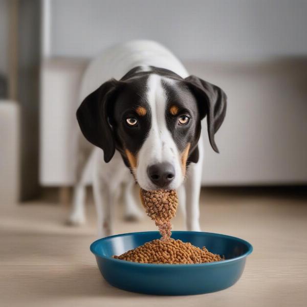 Dog Eating Burns From a Bowl